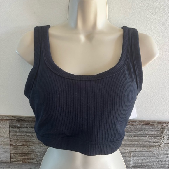 CRZ YOGA Other - CRZ Yoga Ribbed Sports Bra – NWT True Navy, Medium | Stretchy Seamless Tank (C1)